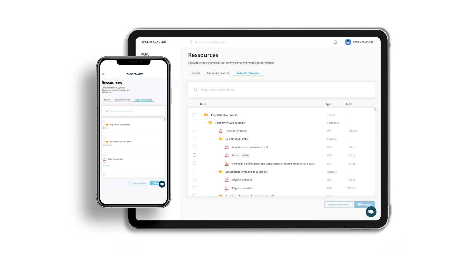 Mise en situation de l'accès aux ressources pédagogiques sur la plateforme en ligne