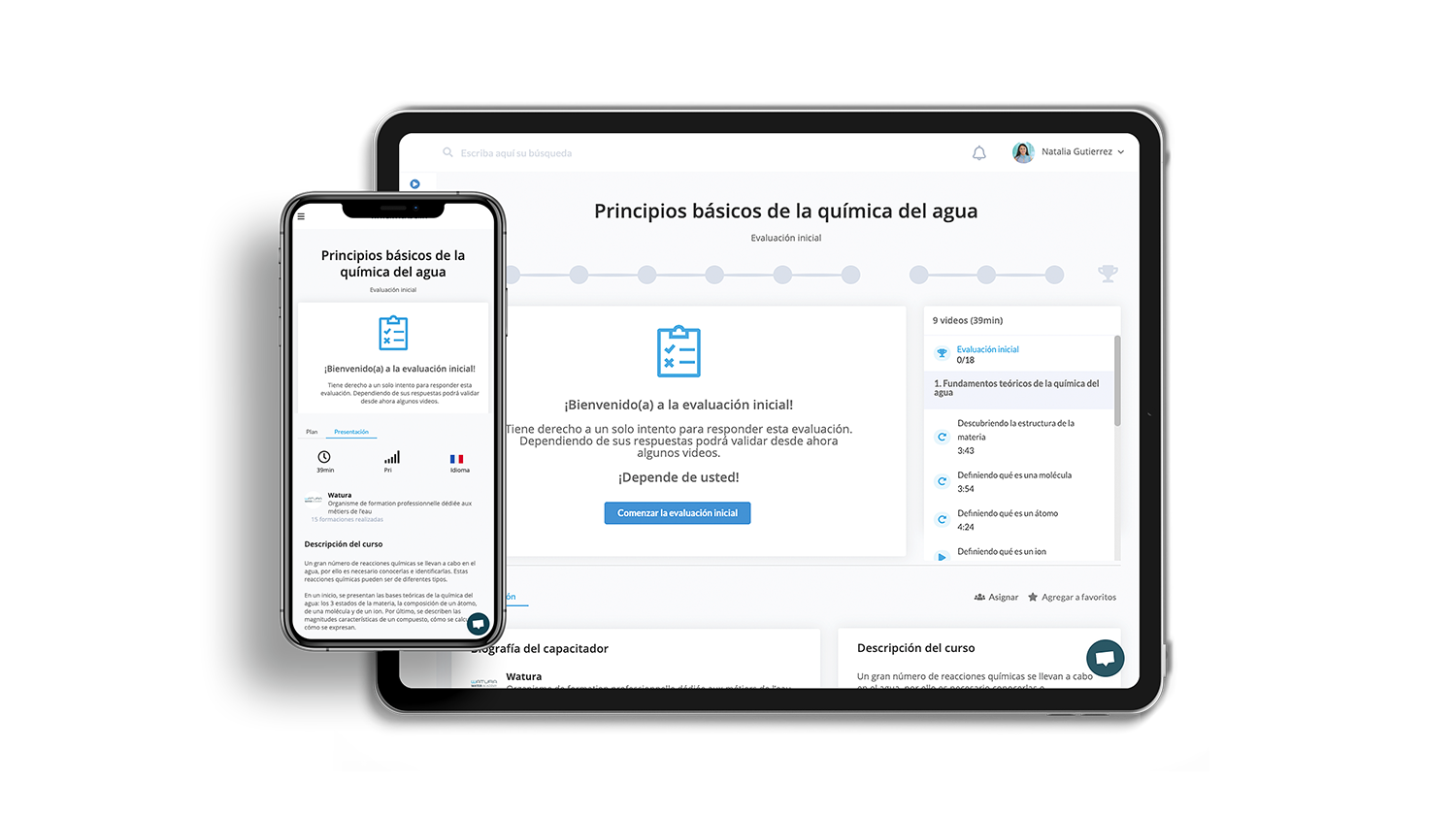prueba de ubicación inicial de la plataforma watura
