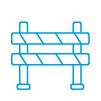 Pictogramme bleu travaux publics