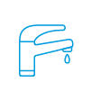 Pictogramme bleu robinet