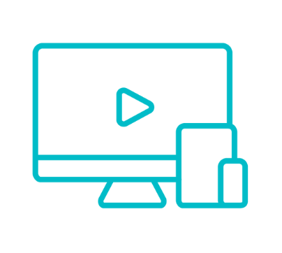 Pictogramme écran d'ordinateur bleu clair