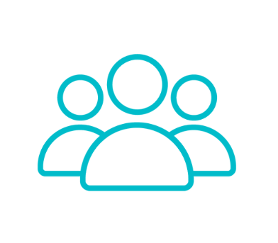 Pictogramme présentiel bleu clair