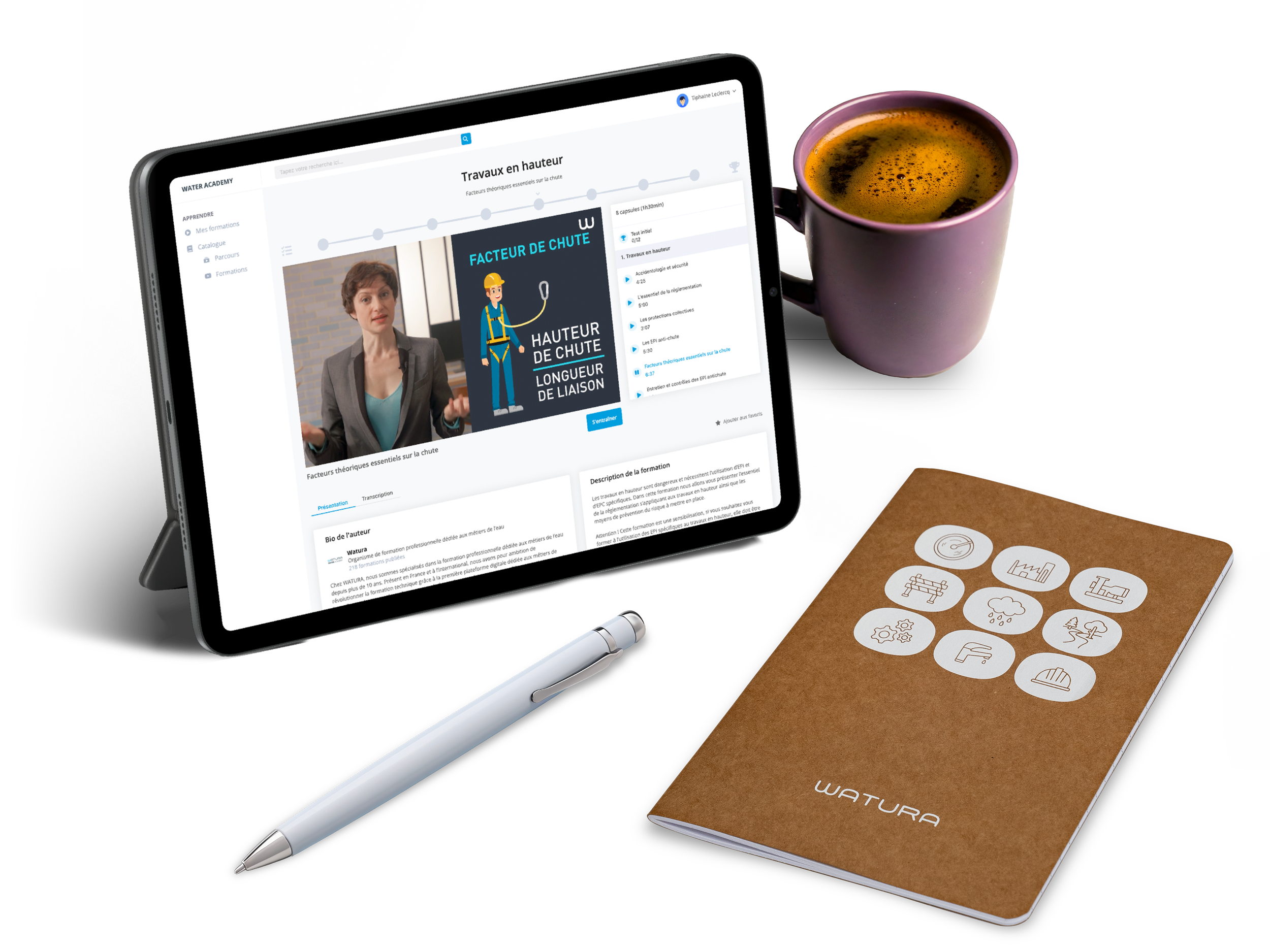 Support de travail plateforme et cahier